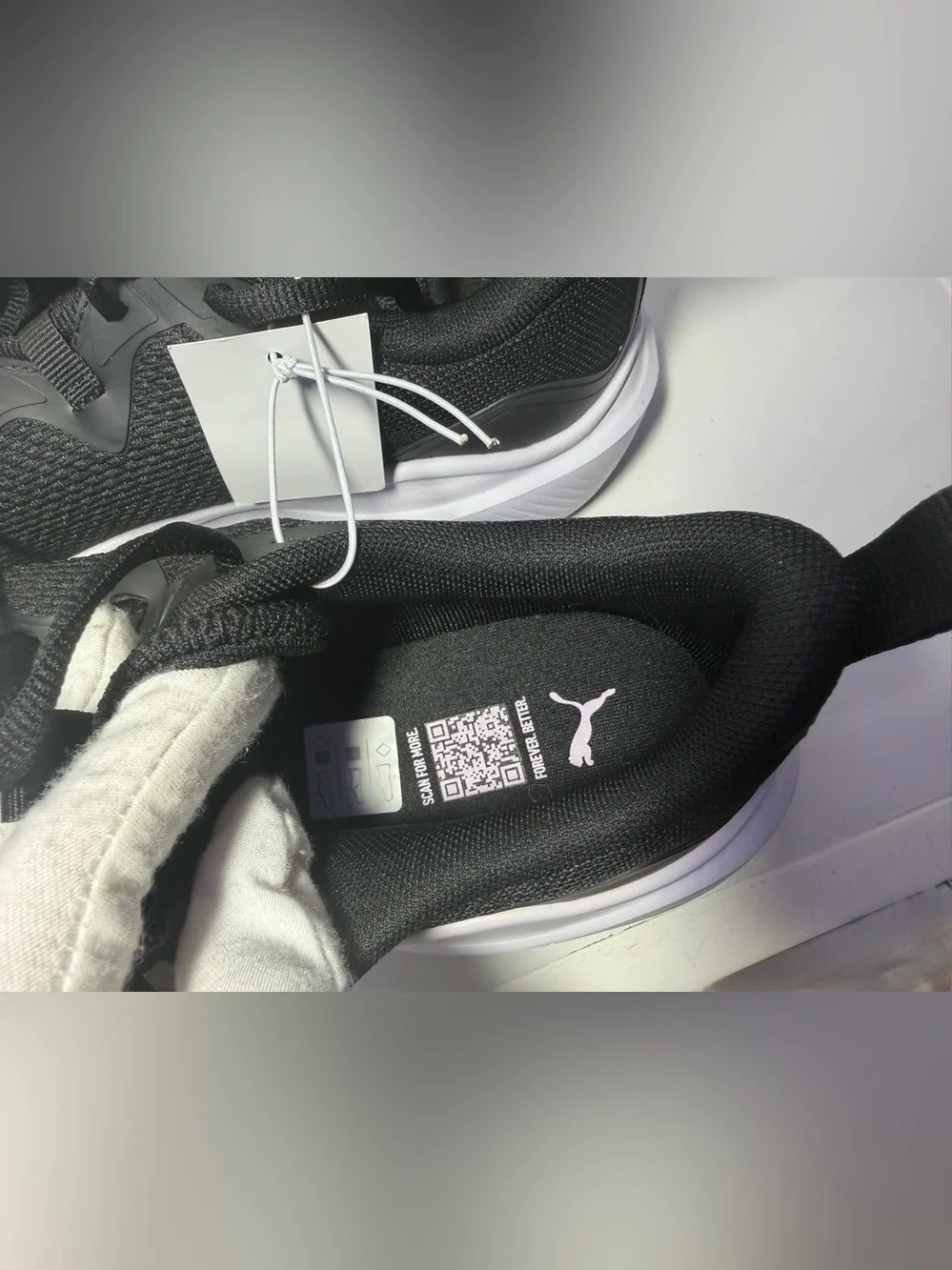 Puma Women's Black and White Athletic Running Shoes Fit+ Skyrocket - 8.5